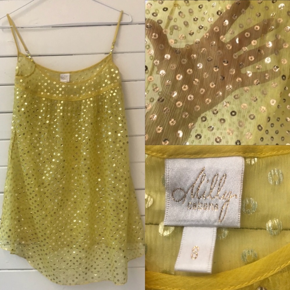 PRE-OWNED "MILLY" SHEER SEQUIN DRESS COVER UP